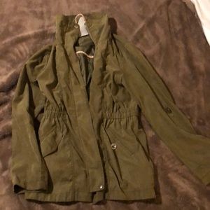 Army green coat